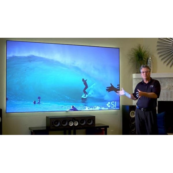 120 Inch Sfixed Frame Projection Screen High Contrast Ambient Narrow Edge Aluminum Frame