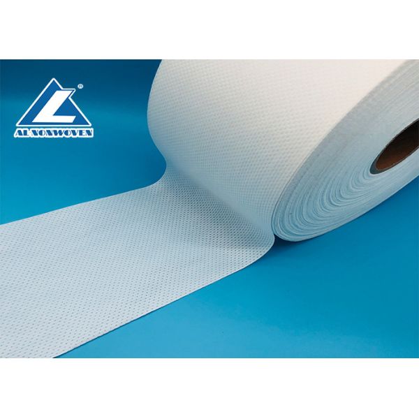 White Single Side Elastic Viscose Non Woven Fabric Medical Type For Mask