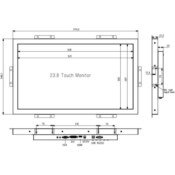 Multitouch Infrared Touch Monitor