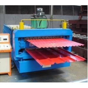 0.3 - 0.8mm Colour Steel Double Layer Roll Forming Machine High Speed 15m/min