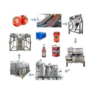 Quality 10T/H SUS 304 Tomato Paste Processing Line Energy Saving for sale