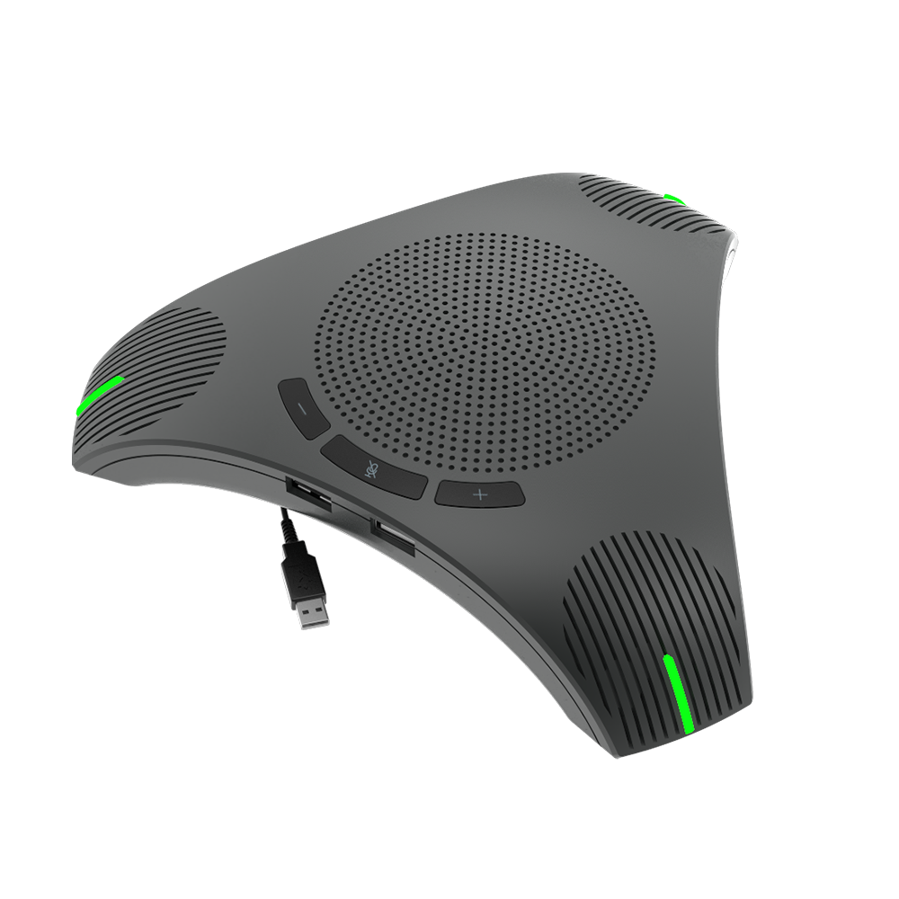 Free-drive Omni-directional Microphone USB Plug and Play Video Conference Microphone with Speaker for Team Work