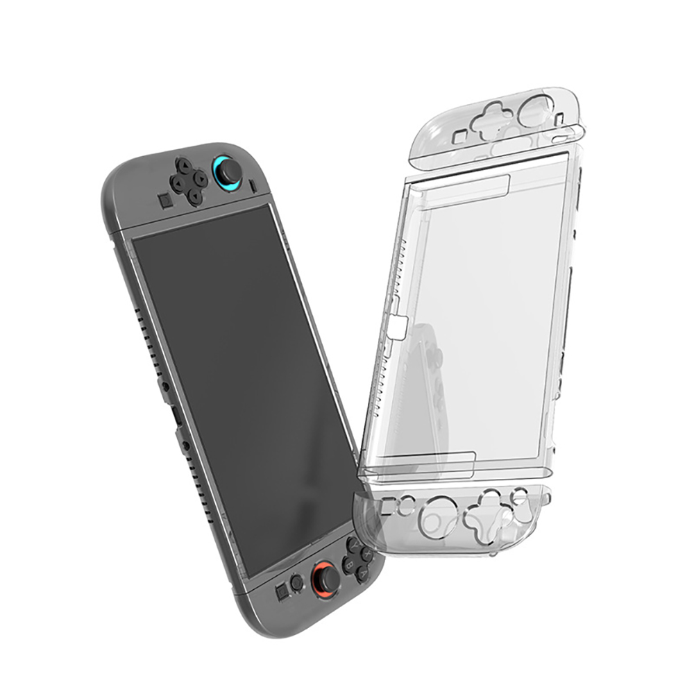 Laudtec Clear Dockable Case for Switch 2 2025 Protective PC Shell Case Slim Controller Cover for Nintendo YXJ28