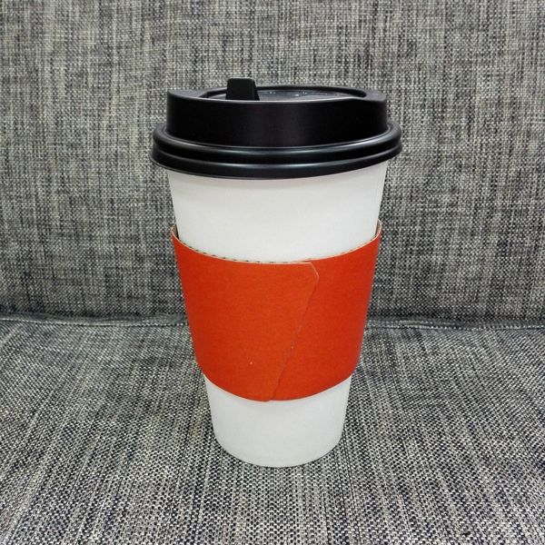 Disposable Coffee Paper Cup Sleeve 12oz Flexo Offset Printing Available