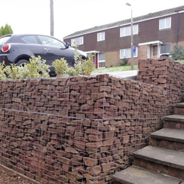 Hot Dip Galvanized Gabion Planter 6x2x1m with 50x50mm Mesh