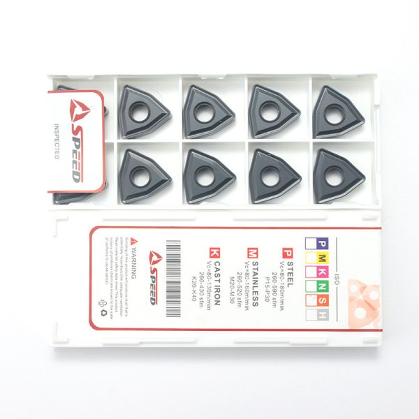 Speed WNMG080412 Tungsten Carbide Turning Insert For Wear Resistant Cast Iron