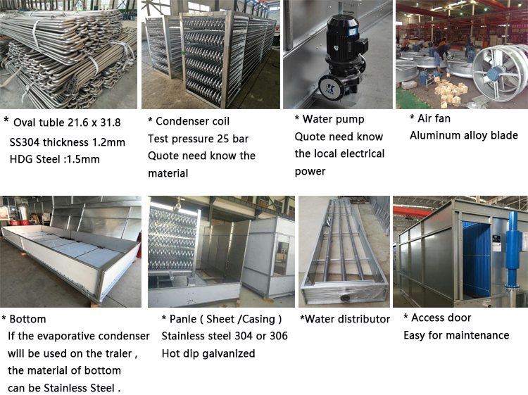 evaporative type condenser