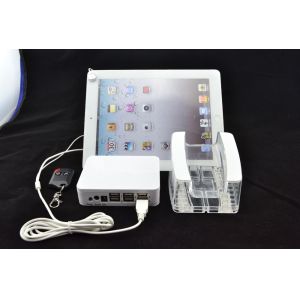 COMER tablets acrylic Desktop shelves with alarm system and charging