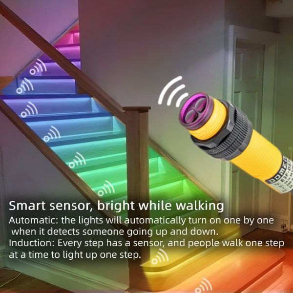 110lm Tuya Smart Stair Lights DC12V 1W Smart WiFi LED Light 6500K