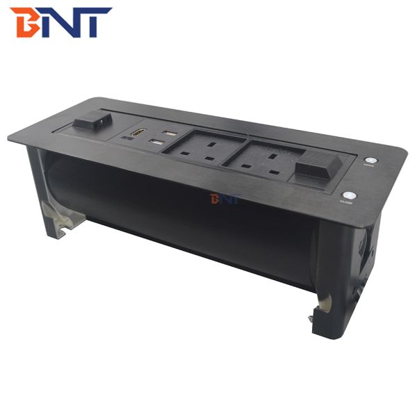 With phone charger hidden into table media power data table top socket outlet