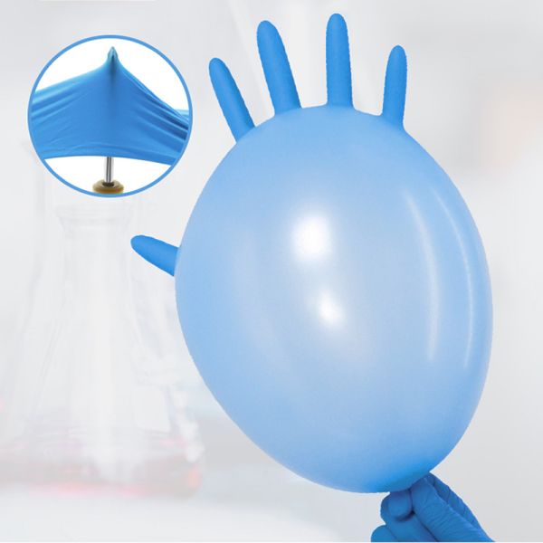 6Mil Blue Nitrile Disposable Gloves Medium