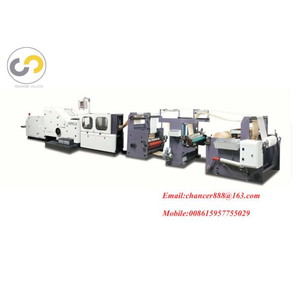 150pcs/minute Take away square bottom paper bag machine with multiple printer inline