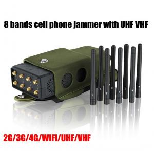 China 5.5W High Frequency Jammer 8 Antenna , Portable Cell Phone Jammer With Nylon Case Lojack on sale