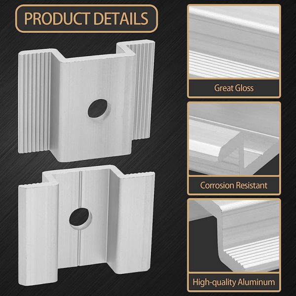 3.0mm-4.5mm Silver Solar Panel Fasteners Solar Panel Fixing Kit Galvanized