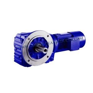 Quality S57 S67 S77 Helical Worm Gear Motor Speed Reducer Gearbox With 90 Degree Shaft for sale