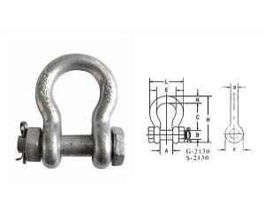 Industrial Bolt Type Hoist Accessories Chain Anchor Shackle