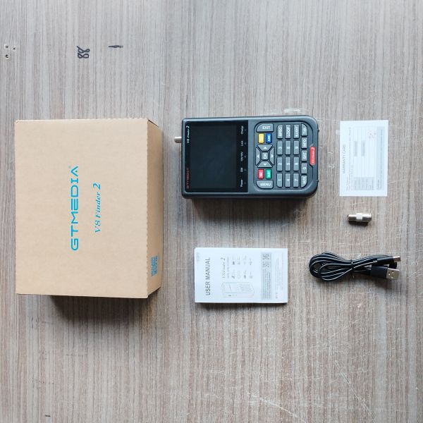 RoHS Certified GTmedia DVB-S2 Satellite Finder Handheld 6 Motors Freesat v8 Signal Tracker