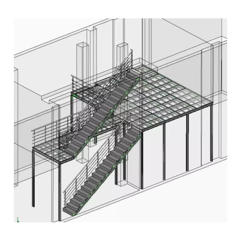 Galvanized H-shaped steel structure addition platform display platform