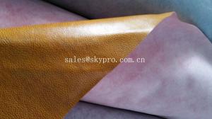 Quality PU leather faux leather embossed / flocked / crinkle Surface support for sale