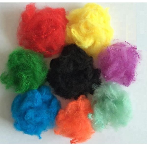 Polyester Staple Fiber Soft Hand Feeling , Fibre De Polyester Good Fastness