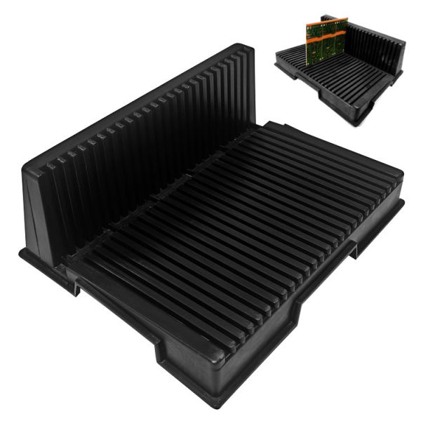 PP Plastic Turnover ESD PCB Storage Racks L Shaped Anti Static