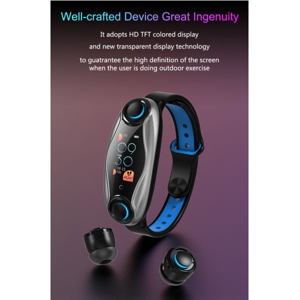 Hazel New 2 in 1 TWS Cool Earbuds T90 smart watch With Touch Screen Smartwatch