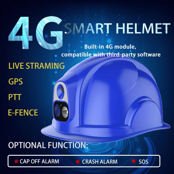 3G 4G Wifi GPS Bluetooth SOS Helmet Camera GC4603 ABS Shell For Mining