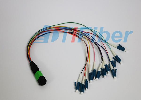 Buy MPO / APC - LC / UPC 12 Cores Fiber Optic Pigtail Ruggedized round cable at wholesale prices