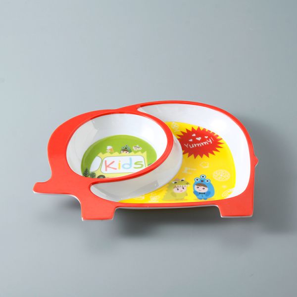 Elephant Shaped 5pc Baby Melamine Dinnerware Set