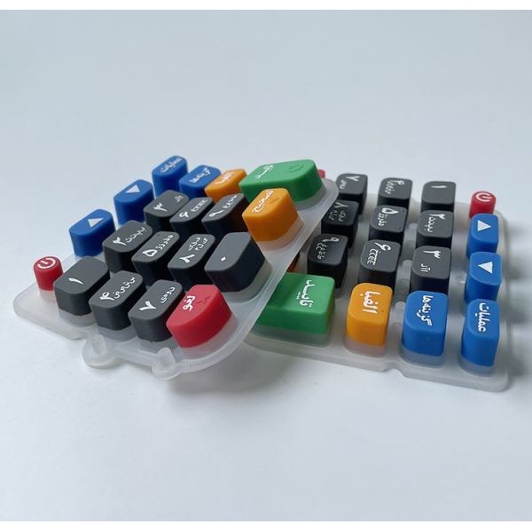 IP65 Flat Or Emboss Silicone Rubber Keypads 2.54mm Female Connector