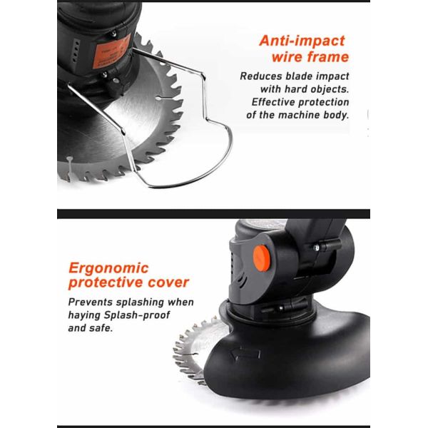 3 In 1 Electric String Trimmer , Adjustable Battery Powered Weed Eater With Wheel