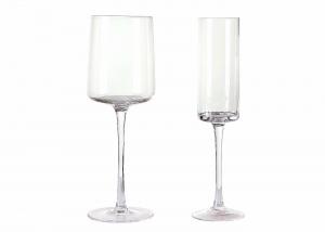 China Mouth Blown 220mm 17oz Crystal cylindrical Wine Glasses Goblet on sale