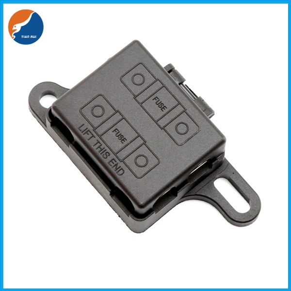 Black PA Material 2 Ways 20A To 200A Car Automotive Mini ANS MIDI Auto Fuse Box Block Holder