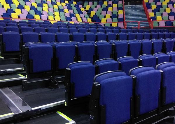 Buy Lecture Halls Retractable Bleacher Seating Optional Color Elegant Appearance at wholesale prices