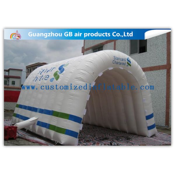 Customizable White Inflatable Portable Spray Booth Tent Quadruple Sewing With Printing