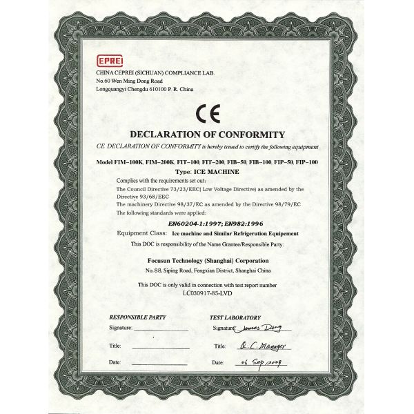 FOCUSUN Automatic Block Ice Maker Portable Design for Industry Container of 8000 KG