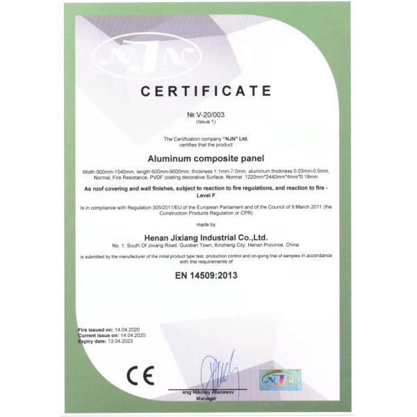 B1 Fireproof Aluminium Composite Panel ACP ACM 0.30mm*0.30mm 9