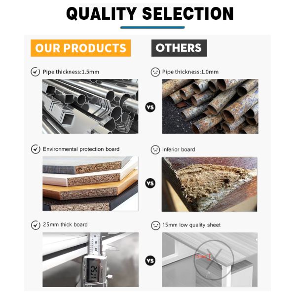 Conference Desk Office Conference Table with Capacity Options in Rectangular Design