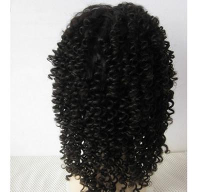 Buy Popular 20 Inch Kinky Curly Full Lace Human Hair Wigs Bouncy And Soft at wholesale prices