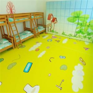 Kindergarten PVC Floor Covering / Vinyl Laminate Flooring Antistatic Function