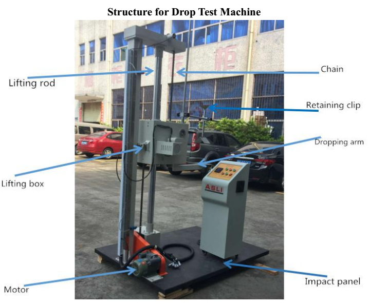 Packing Package Carton Box Drop Test Machine Free Falling Testing Equipment