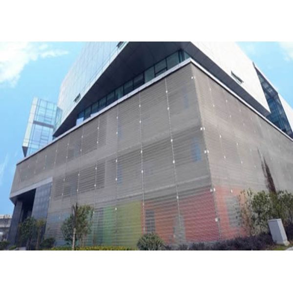 Stainless Steel Flat Wire Mesh Spiral Woven Decorative Mesh For Architecture