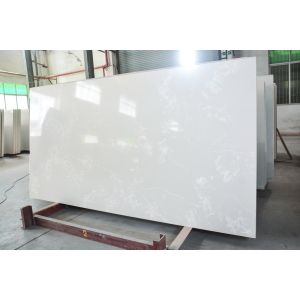 High Ridigity White Calacatta Artificial Quartz Stone Benchtop With SGS