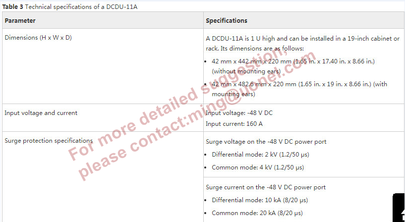 HUAWEI DCDU-11A DCDU11A00000 Direct Current Distribution Unit for HUAWEI DC Power Distribution Box,Outdoor&Indoor