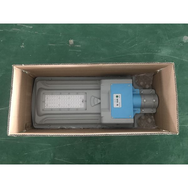 60w lithium battery with pole led solar panel power street light,integrated all in one led outdoor solar street light