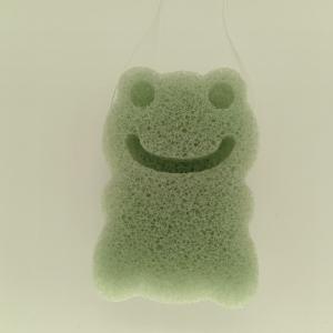 China Frog Beauty Formulas Konjac Sponge Green Charcoal Infused Facial Sponge on sale