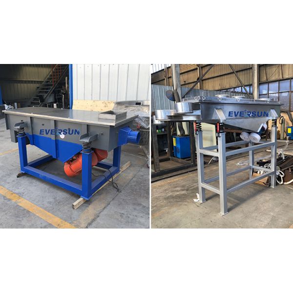 Stainless Steel Frame Linear Vibrating Screen With Double Vibration Motor 0.02 - 20mm