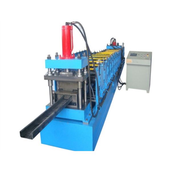 Blue Purlin Roll Forming Machine , U Channel Roll Forming Machine CE SGS ISO