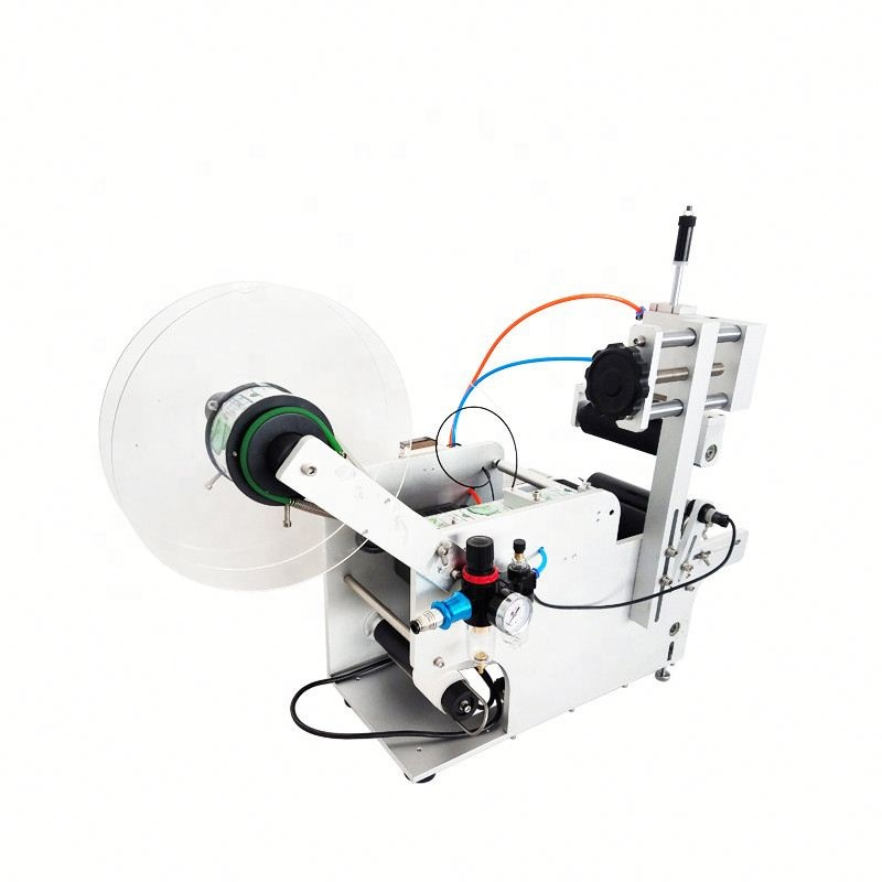 Pneumatic Packaging Labeling Machine Semi Automatic For Round Bottle