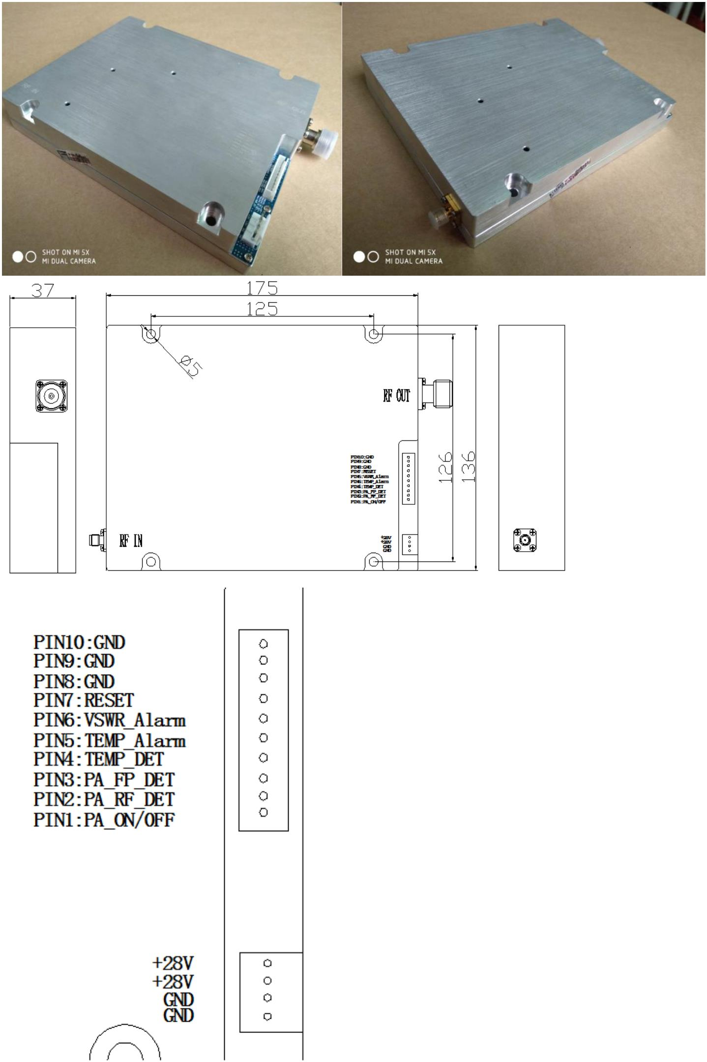 500Mhz-2400MHz High Power RF Amplifier Smaller Size LAN 28V DC